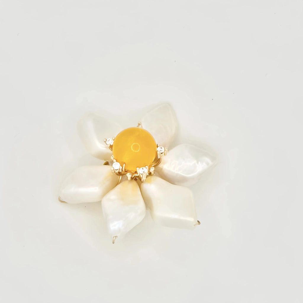 pearl flower brooch