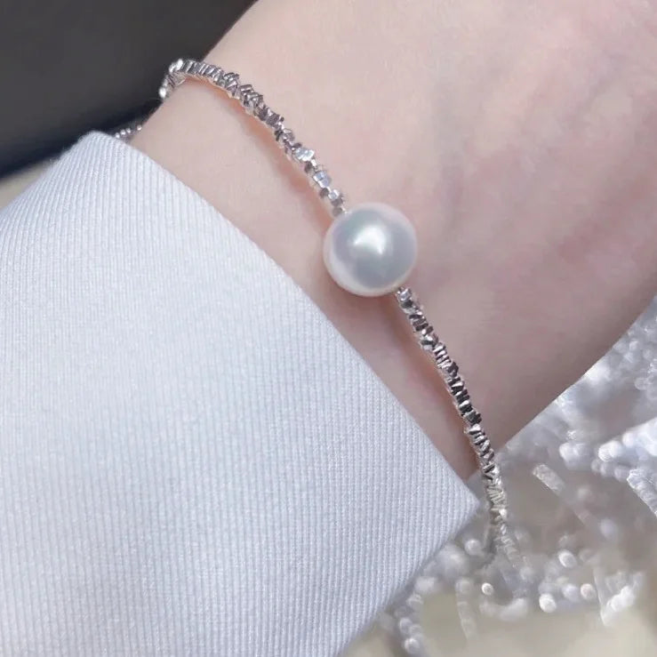 silver beaded bracelet