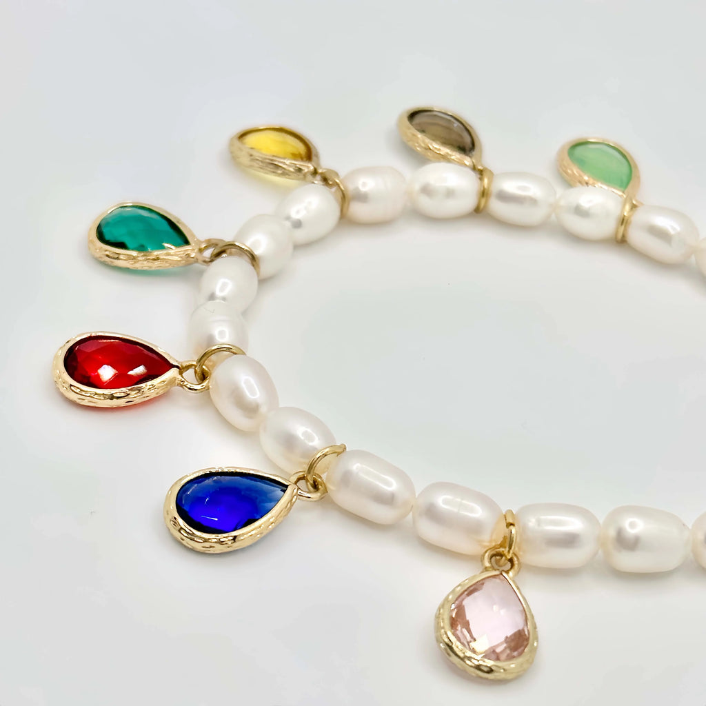 rainbow charm necklace