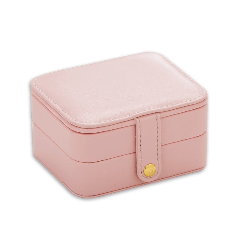 Leather Portable Jewelry Box-Blue&Pink - Angel Barocco